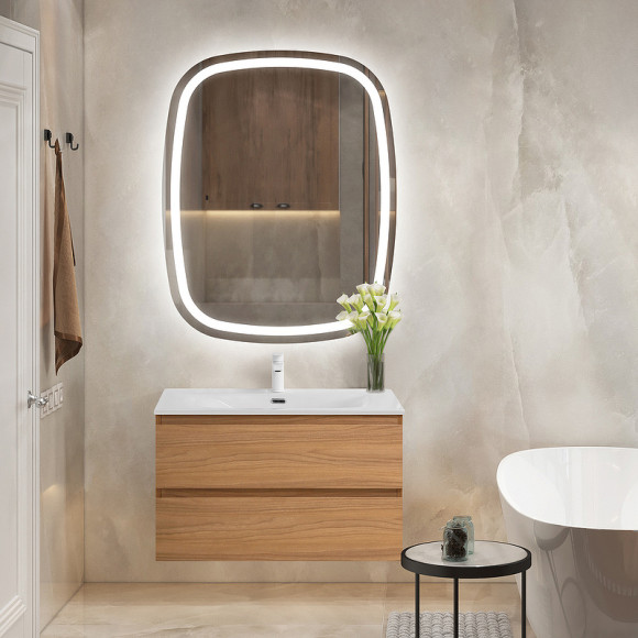 Тумба под раковину Cezares Molveno 90 MOLVENO-90-2C-SO-NC подвесная Noce Chiaro