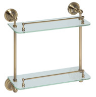 Полочка стеклянная Bemeta Retro bronze 144102127 Бронза