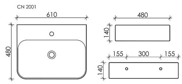 Раковина Ceramicanova Aura 60 CN2001 Белая