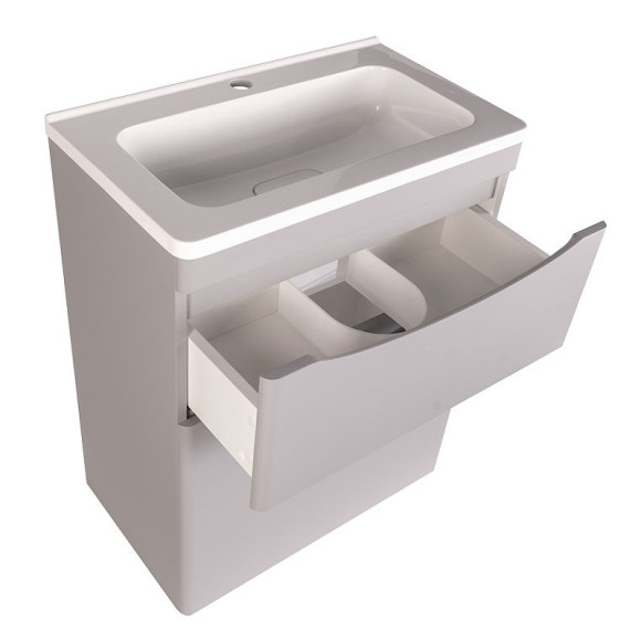 Тумба под раковину Style Line Бергамо 60 СС-00002309 Серая антискрейч Тумба под раковину Style Line Бергамо 60 СС-00002309 Серая антискрейч