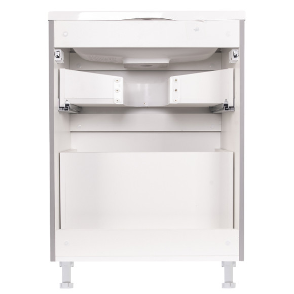 Тумба под раковину Style Line Бергамо 60 СС-00002309 Серая антискрейч Тумба под раковину Style Line Бергамо 60 СС-00002309 Серая антискрейч