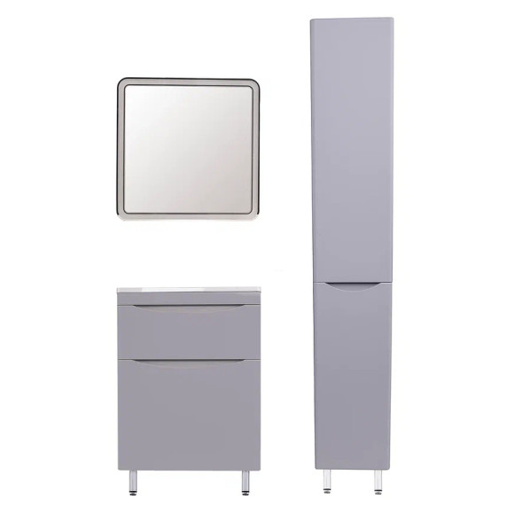 Тумба под раковину Style Line Бергамо 60 СС-00002309 Серая антискрейч Тумба под раковину Style Line Бергамо 60 СС-00002309 Серая антискрейч