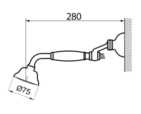 Душевой гарнитур Webert Ottocento AC0704010 Золото