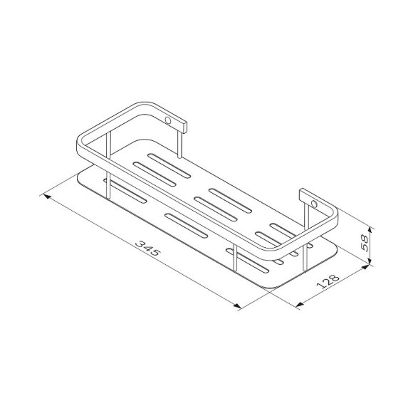 Полка корзина AM.PM Sense L A7453122 Черная матовая Полка корзина AM.PM Sense L A7453122 Черная матовая