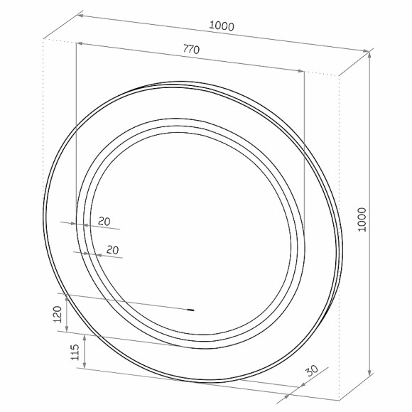 Зеркало Континент Forest 1000 ЗЛП301 с подсветкой с бесконтактным выключателем Зеркало Континент Forest 1000 ЗЛП301 с подсветкой с бесконтактным выключателем