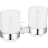 Стакан для зубных щеток Rav Slezak Yukon YUA0202CB двойной Хром Белый