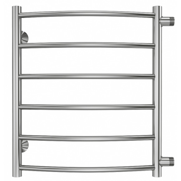 Водяной полотенцесушитель Terminus Классик П6 500х600 бп500 4670078530219 Хром, боковое подключение, G 1" НР