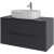 Тумба с раковиной Orange Line 100 Li-100TugMDF+B04-600W подвесная Графит матовый