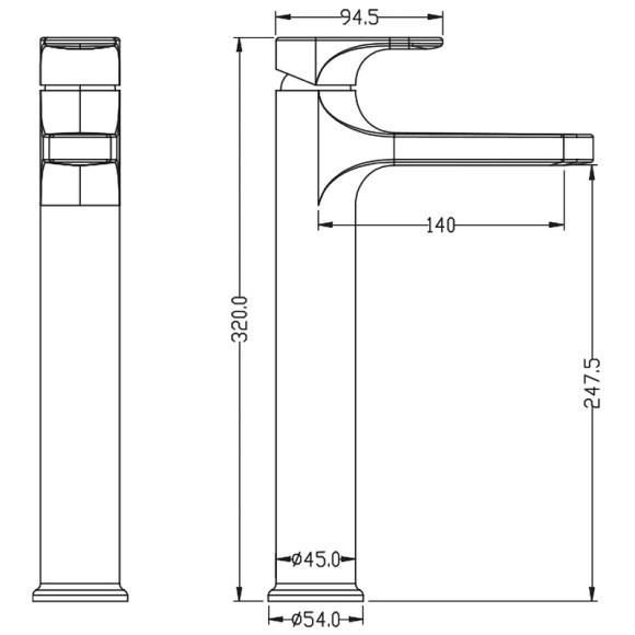 Смеситель для раковины Boheme Spectre 452-CR Хром
