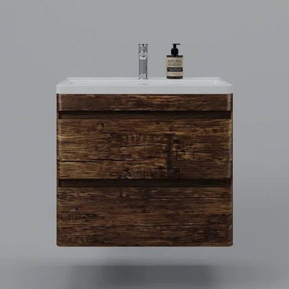 Тумба под раковину Style Line Атлантика 70 Люкс Plus СС-00002340 подвесная Старое дерево