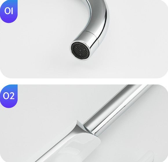 Смеситель для кухни Gappo G03-8 G4003-8 Белый Хром