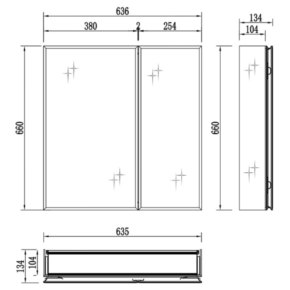 Зеркальный шкаф Aquatek 65 AQ7608-MC Хром Зеркальный шкаф Aquatek 65 AQ7608-MC Хром