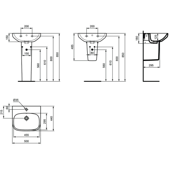 Раковина Ideal Standard I.Life A 50 T470701 Евробелая