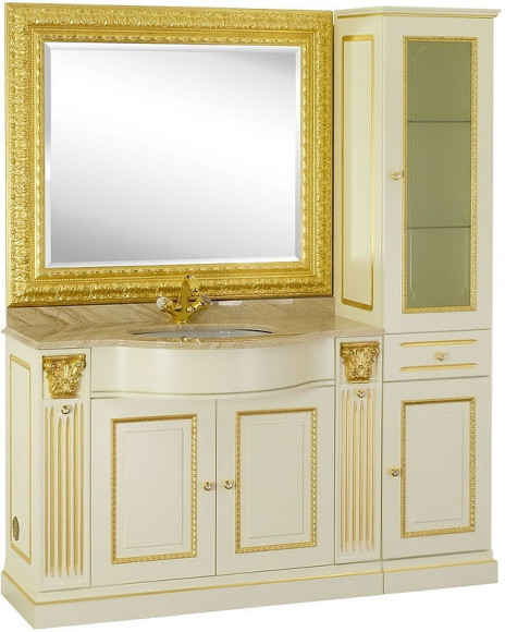 Шкаф пенал Migliore Ravenna 44 R 27074 Слоновая кость Золото