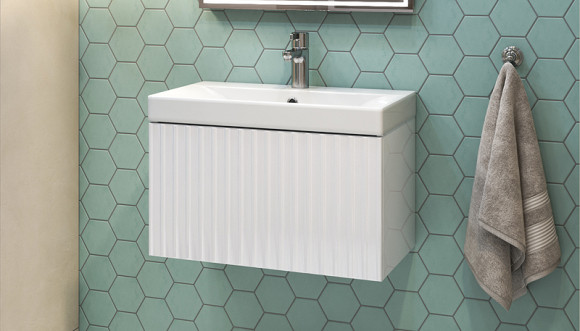 Тумба под раковину Velvex Compo 60 tp.COM.9696.60.1Y подвесная Белая глянцевая