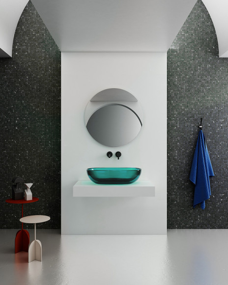 Раковина-чаша Abber Kristall 60 AT2805Aquamarin Бирюзовая Раковина-чаша Abber Kristall 60 AT2805Aquamarin Бирюзовая