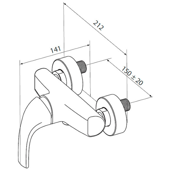 Смеситель для душа AM.PM Pride F7P20000 Хром Смеситель для душа AM.PM Pride F7P20000 Хром