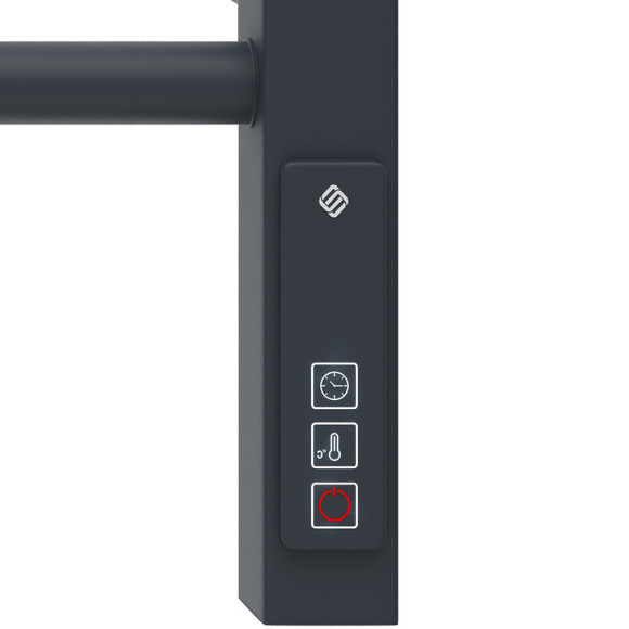 Электрический полотенцесушитель Terminus Горизонт П8 1000х600 4670078543325 с полкой Черный муар