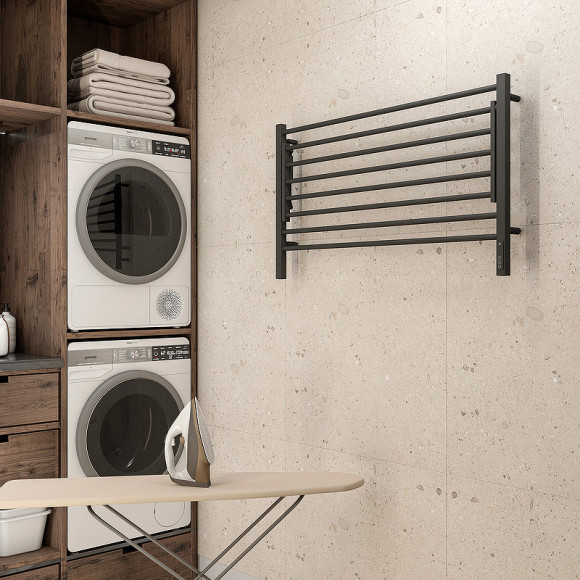 Электрический полотенцесушитель Terminus Горизонт П8 1000х600 4670078543325 с полкой Черный муар