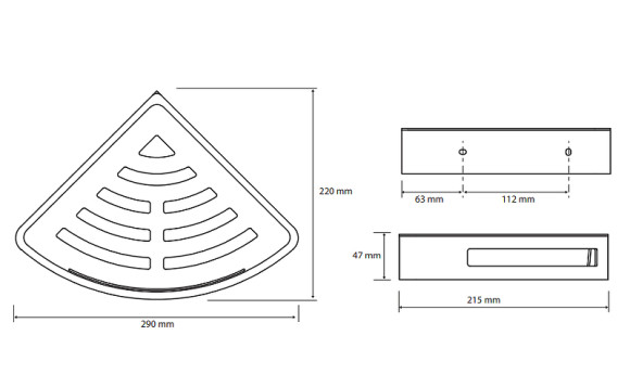 Полка корзина Bemeta Cytro 153102390 угловая Черная матовая Полка корзина Bemeta Cytro 153102390 угловая Черная матовая