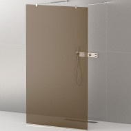 Душевая перегородка Cezares Liberta 120 LIBERTA-L-2-120-BR-Cr профиль Хром стекло бронзовое