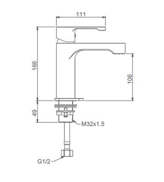 Смеситель для раковины Gappo G02-8 G1002-8 Белый Хром