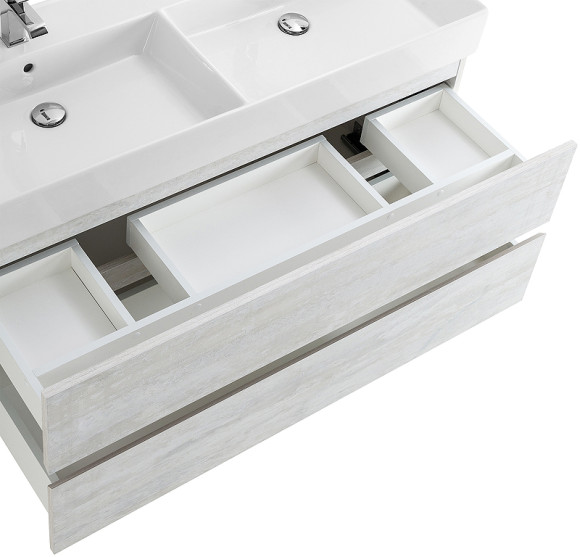 Тумба под раковину Cezares Molveno 46 120 MOLVENO 46-120-2C-SO-2-LB подвесная Legno Bianco