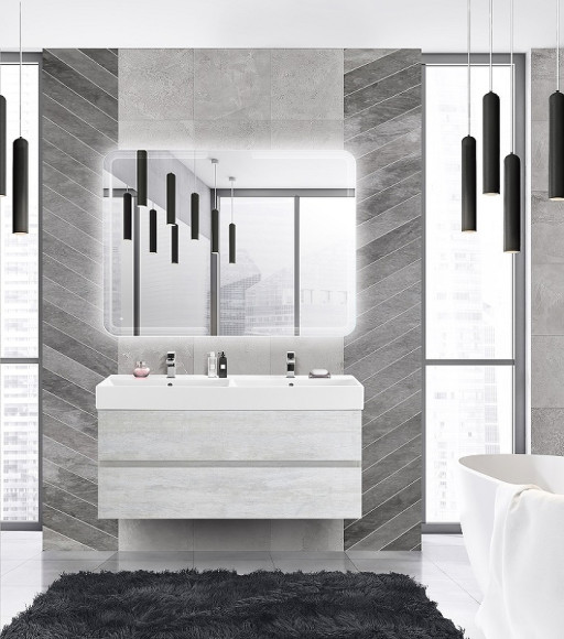 Тумба под раковину Cezares Molveno 46 120 MOLVENO 46-120-2C-SO-2-LB подвесная Legno Bianco