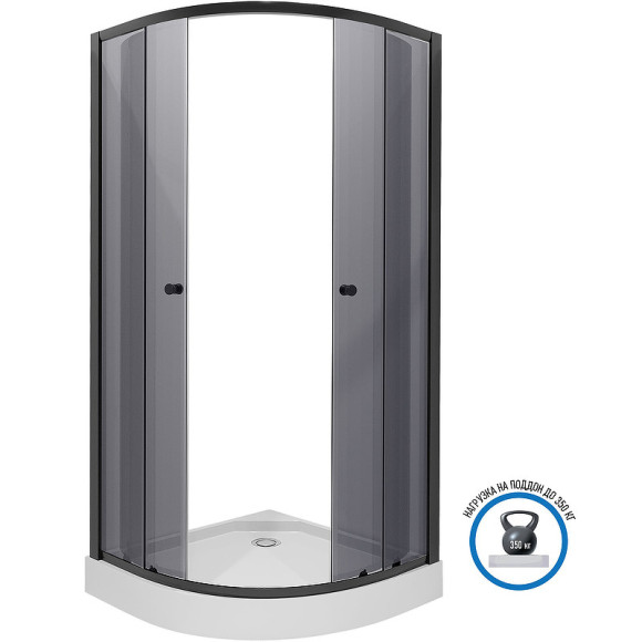 Душевой уголок Niagara Eco 80x80 NG-003-14T профиль Черный стекло тонированное Душевой уголок Niagara Eco 80x80 NG-003-14T профиль Черный стекло тонированное