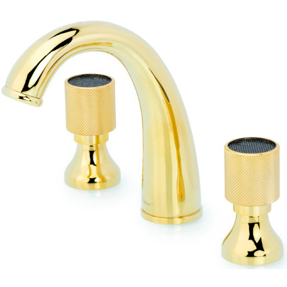Смеситель для раковины Boheme Royal Cristal 297-Royal/CRST-black Золото