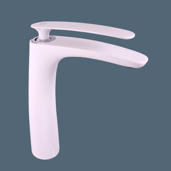 Смеситель для раковины Rav Slezak Tigris TG130.5BC Белый глянец Хром Смеситель для раковины Rav Slezak Tigris TG130.5BC Белый глянец Хром