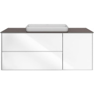 Тумба под раковину Kerama Marazzi Plaza Modern 120 PLB.M.120.3\WHT подвесная Белая глянцевая