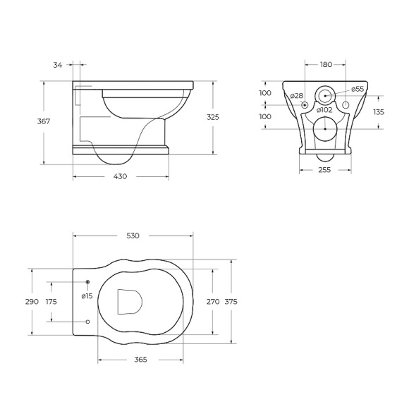 Унитаз BelBagno Boheme BB115CH/BB115SC подвесной с сиденьем Микролифт Унитаз BelBagno Boheme BB115CH/BB115SC подвесной с сиденьем Микролифт