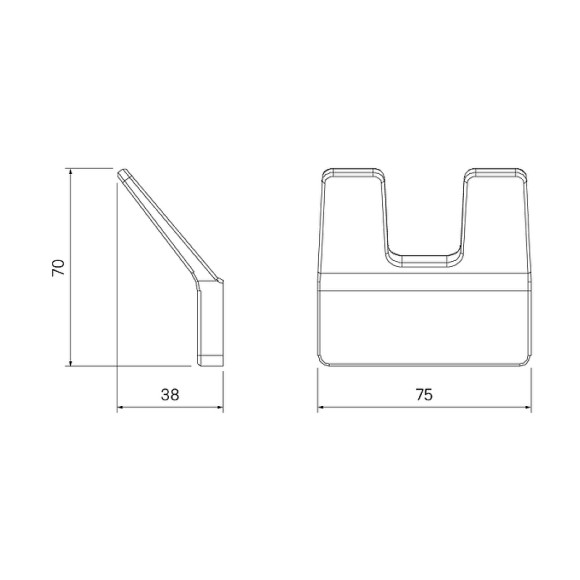 Двойной крючок Iddis Slide SLIGM20i41 Графит матовый Двойной крючок Iddis Slide SLIGM20i41 Графит матовый