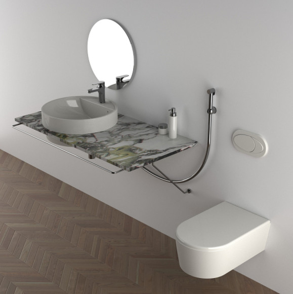 Смеситель для раковины Remer Class Line L10SHW с гигиеническим душем Хром Смеситель для раковины Remer Class Line L10SHW с гигиеническим душем Хром