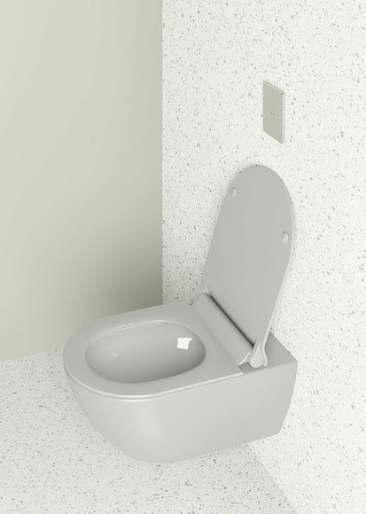 Унитаз GSI Pura 881517 подвесной Cenere opaco без сиденья Унитаз GSI Pura 881517 подвесной Cenere opaco без сиденья