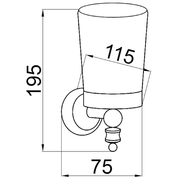 Стакан для зубных щеток Boheme Palazzo Nero 10154 Золото Стакан для зубных щеток Boheme Palazzo Nero 10154 Золото