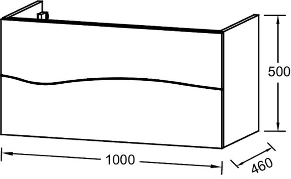 Тумба под раковину Jacob Delafon Sherwood 100 EB1833RU-P13 подвесная Состаренный дуб