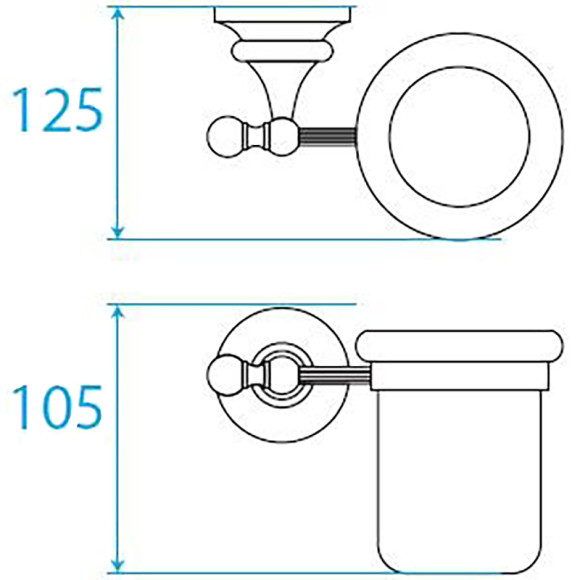Стакан для зубных щеток Cezares Olimp OLIMP-TUM-03/24-M Золото 24 карат Стакан для зубных щеток Cezares Olimp OLIMP-TUM-03/24-M Золото 24 карат