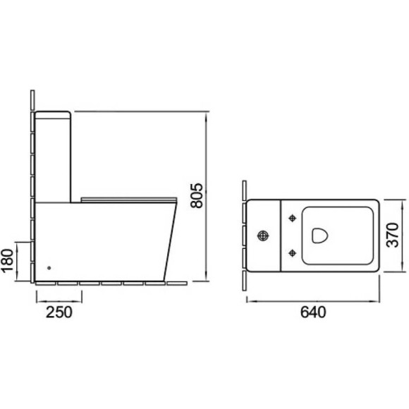 Унитаз компакт Vincea Q-Line VT2B-12 без бачка с сиденьем Микролифт Унитаз компакт Vincea Q-Line VT2B-12 без бачка с сиденьем Микролифт