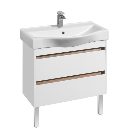 Тумба под раковину Aquaton Нортон 80 1A248901NT010 подвесная Белая глянцевая