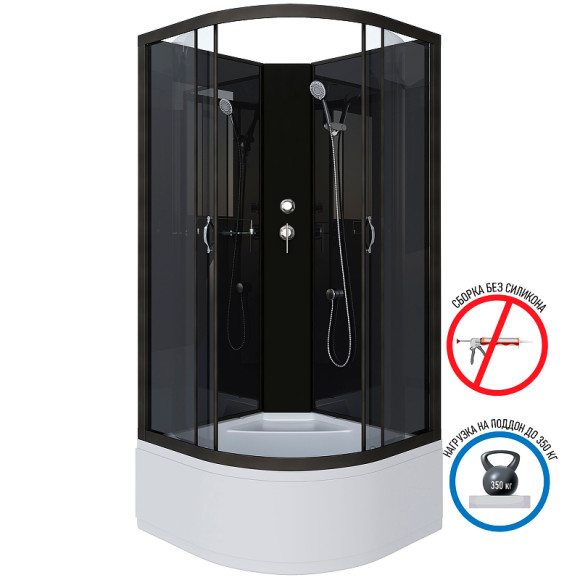 Душевая кабина Niagara Classic 90x90 NG-6508-14BK без гидромассажа
