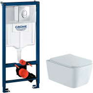 Комплект унитаза Aquatek Либра New AQ1148N-00 с инсталляцией Grohe Rapid SL 38721001 с сиденьем Микролифт и клавишей смыва Хром Комплект унитаза Aquatek Либра New AQ1148N-00 с инсталляцией Grohe Rapid SL 38721001 с сиденьем Микролифт и клавишей смыва Хром