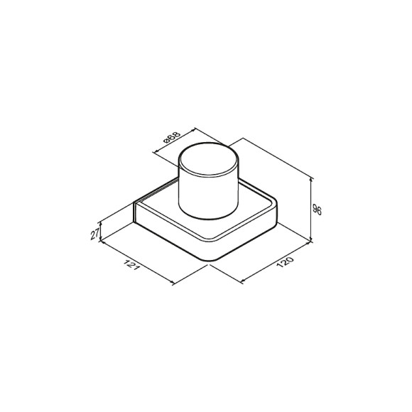 Стакан для зубных щеток Damixa Jupiter DA7734300 Черный Белый