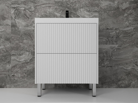 Тумба под раковину Style Line Стокгольм 70 ЛС-00002334 Белый рифленый софт Тумба под раковину Style Line Стокгольм 70 ЛС-00002334 Белый рифленый софт