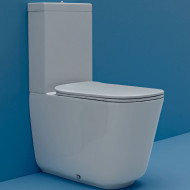 Унитаз компакт Kerasan Tribeca 511730 Белый матовый без бачка и сиденья Унитаз компакт Kerasan Tribeca 511730 Белый матовый без бачка и сиденья