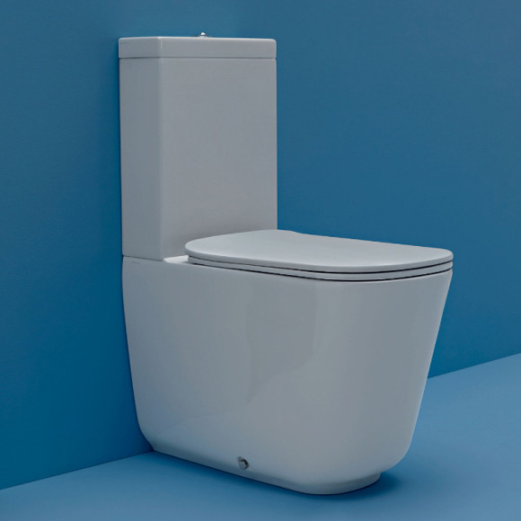 Унитаз компакт Kerasan Tribeca 511730 Белый матовый без бачка и сиденья Унитаз компакт Kerasan Tribeca 511730 Белый матовый без бачка и сиденья