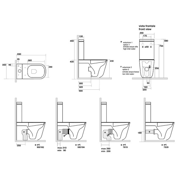 Унитаз компакт Kerasan Tribeca 511730 Белый матовый без бачка и сиденья Унитаз компакт Kerasan Tribeca 511730 Белый матовый без бачка и сиденья