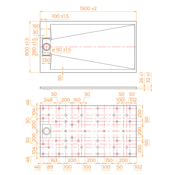 Душевой поддон из стеклопластика RGW TUS-W 150x80 553702815-01 Белый Душевой поддон из стеклопластика RGW TUS-W 150x80 553702815-01 Белый