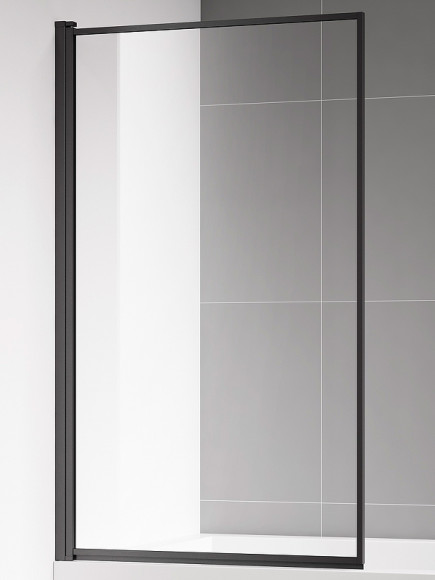 Шторка на ванну AQUAme 80 L AQM2859-L профиль Черный матовый стекло прозрачное Шторка на ванну AQUAme 80 L AQM2859-L профиль Черный матовый стекло прозрачное